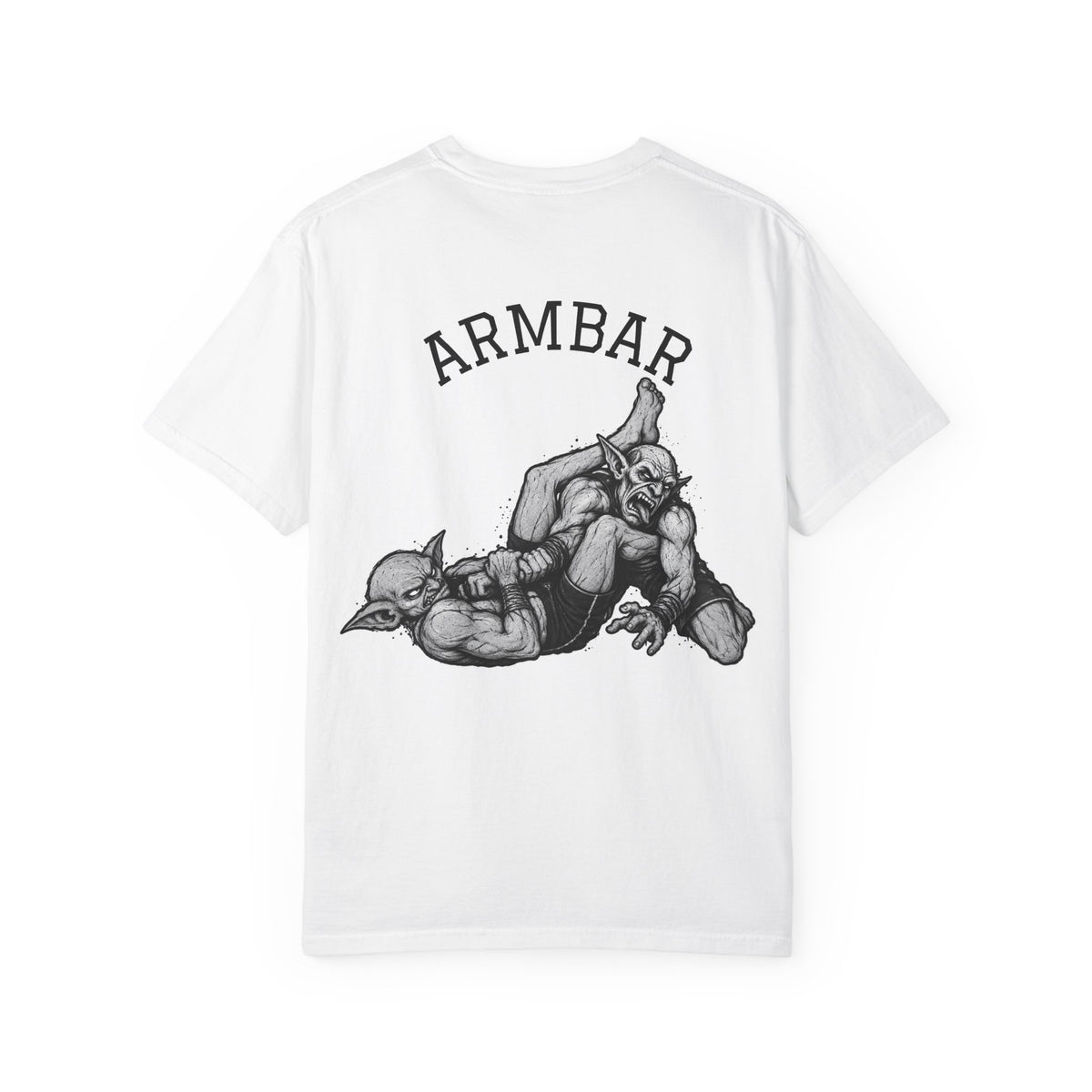Armbar Goblin T-Shirt – White MMA Wrestling Graphic Tee